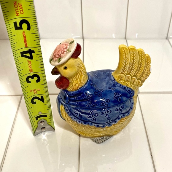 Vintage Otagiri Rooster Figurine Cookie Jar Bowl - Picture 5 of 13